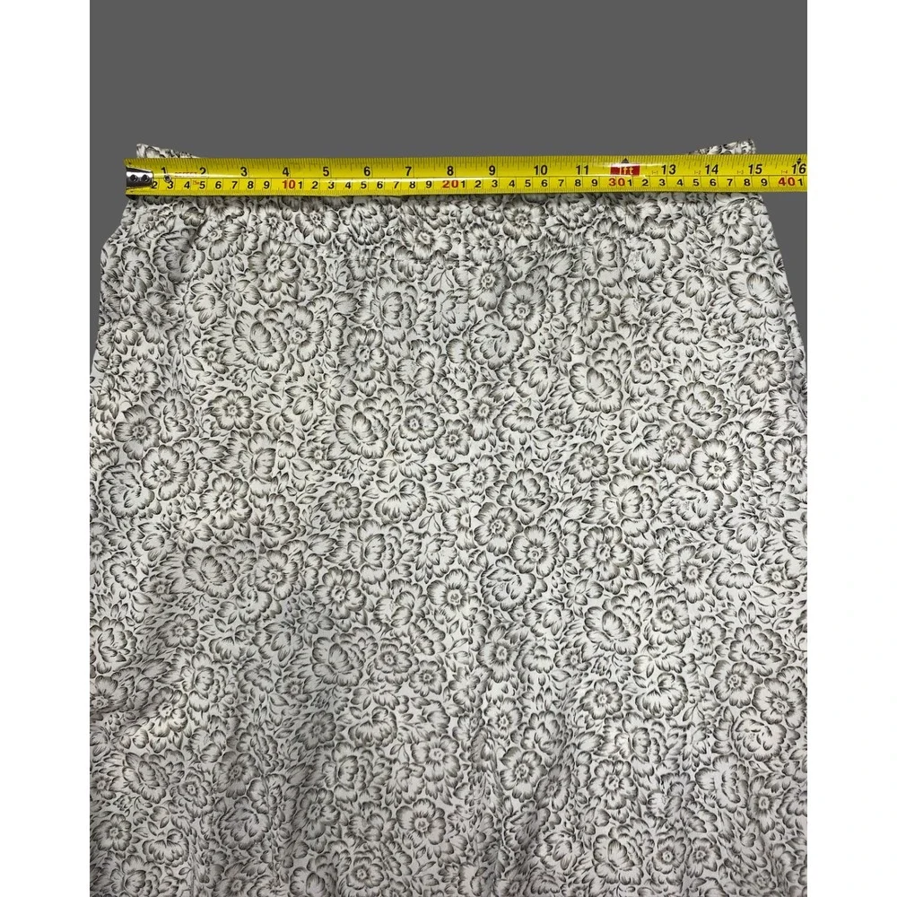 Liz Claiborne Collection Vintage Floral Skirt Set Cream Black 2 Piece Size 6 - Picture 13 of 13